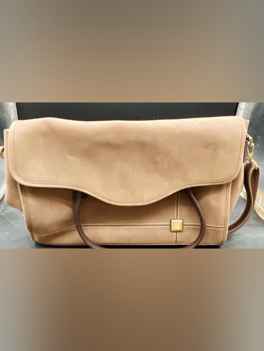 ✨ DVF Diane von Furstenberg Suede & Leather Travel Duffle Bag ✨